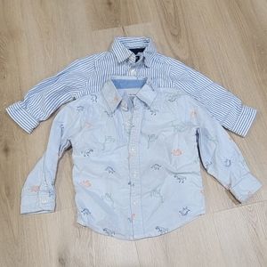 Bundle of two toddler boy dress shirts